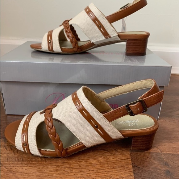 ROS HOMMERSON Textile and Genuine Leather Sandals 6 Narrow NEW - Picture 1 of 8